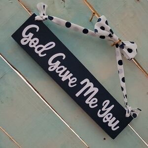 Hand Painted Upcycled Wood Rustic Primitive Inspirational Religious Eco Sign